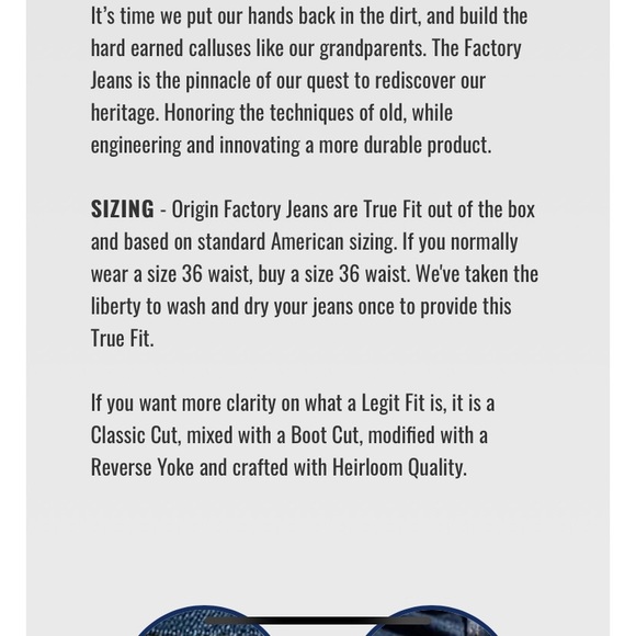 Origin of Maine- Factory Denim Jeans - Picture 8 of 15